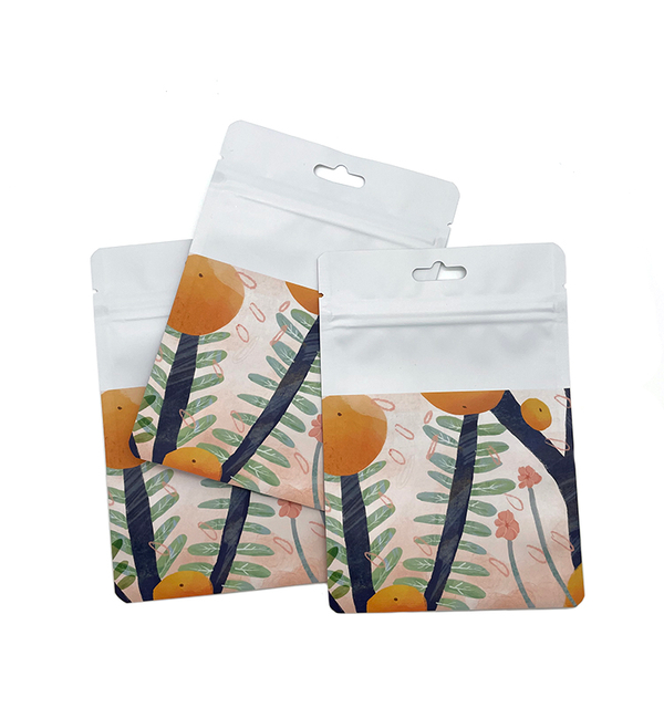 Matte Finish Small Mini Flat Aluminum Foil Resealable Zipper Sample Packaging Pouches Bags