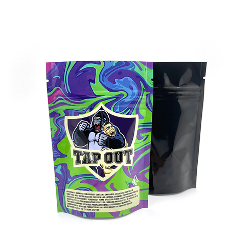 Medible Aluminum Foil Stand Up Pouch Hologram Packaging Bag Child Resistant 7 Gram Starburst 3.5g Bags