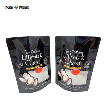 OEM Factory Aluminum Foil Stand Up Retort Pouch Bags With Window Food Grade Sauce Packaging