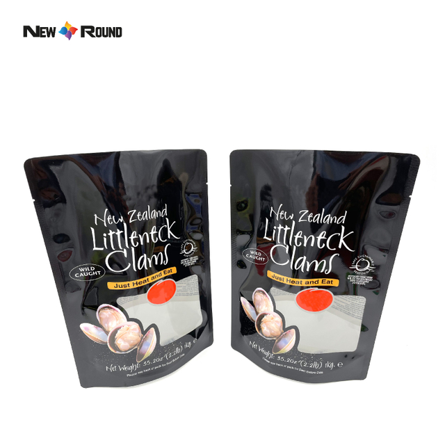 OEM Factory Aluminum Foil Stand Up Retort Pouch Bags With Window Food Grade Sauce Packaging