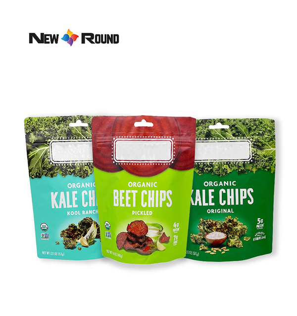 Custom Stand Up Bags Laminated Plastic Mylar Bags Zipper Foods Vegetable Potato Chips Packaging Bag