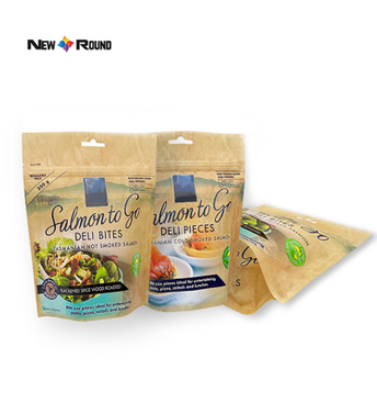 Custom Printed Logo Tea Snacks Packing Stand Up Pouch Bag Aluminum Foil Biodegradable Kraft Paper Ziplock Bags Food Packaging