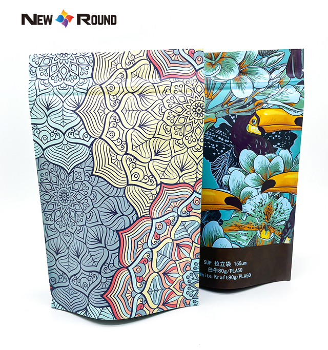 Custom logo Biodegradable recycled stand up pouches dry food packaging Herbs and spices 3g 7g 14g zip lock mylar bag