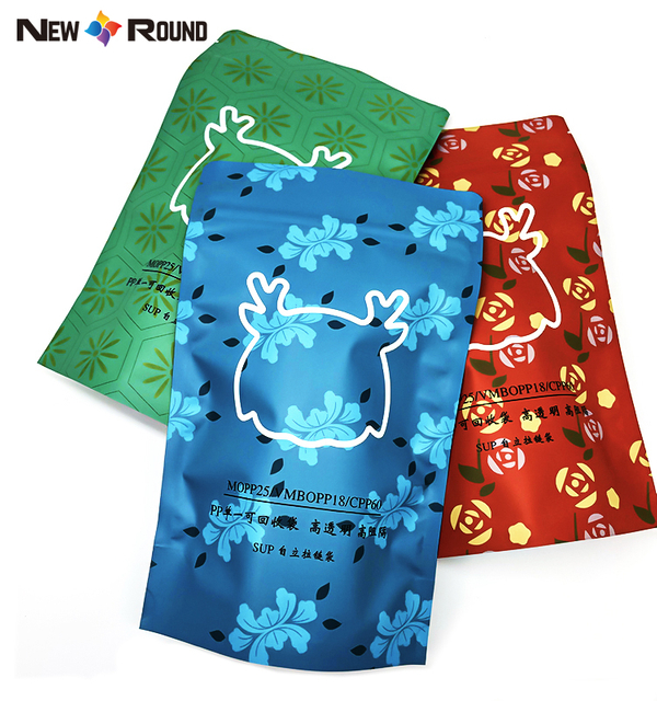 Customized Logo Eco Friendly Plastic Packaging Stand Up Zipper Ziplock Recyclable Resealable Biodegradable Plastic Foil Bag