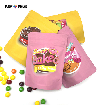Custom Logo Printed Resealable Zip Lock Aluminum Foil Mylar Stand Up Pouches Bags For Food Snack Packaging