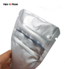 Matte Silver Child Resistant Mylar Bag with Logo Heat Seal Plastic Soft Feel Touch Zipper Smell Proof Zip Bag