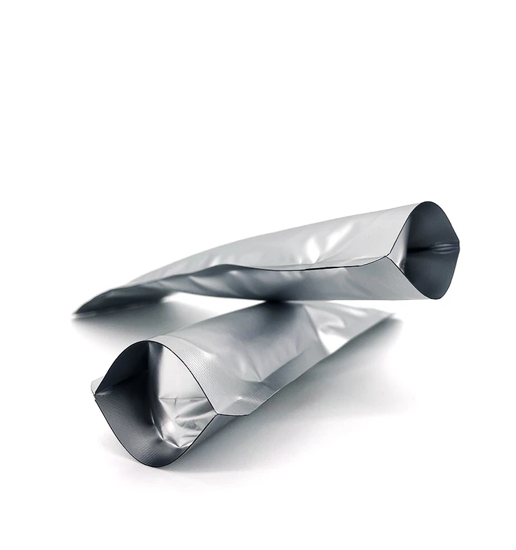 Matte Silver Child Resistant Mylar Bag with Logo Heat Seal Plastic Soft Feel Touch Zipper Smell Proof Zip Bag