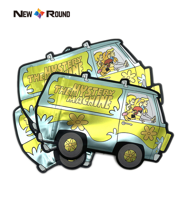 Custom Printed Resealable Plastic Packaging Irregular Special Shaped 3.5g Cookie Die Cut Zip Lock Smell Proof Mylar Bags