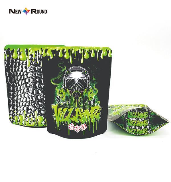 Plastic Soft Touch Skittles Package Bag Foil Digital Black Matte Gummy Candy Edible Packaging 3.5g Child Proof Mylar Bags