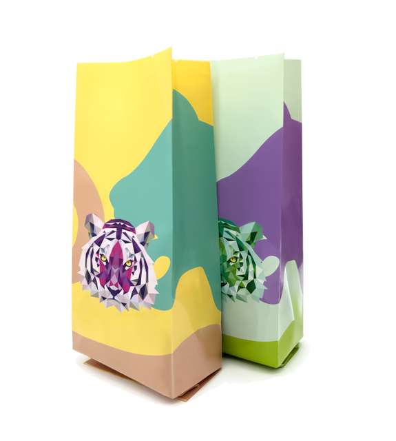  Custom Side Gusset Quad Seal Plastic Aluminum Foil Coffee Beans Packaging Pouches Bags with Valve