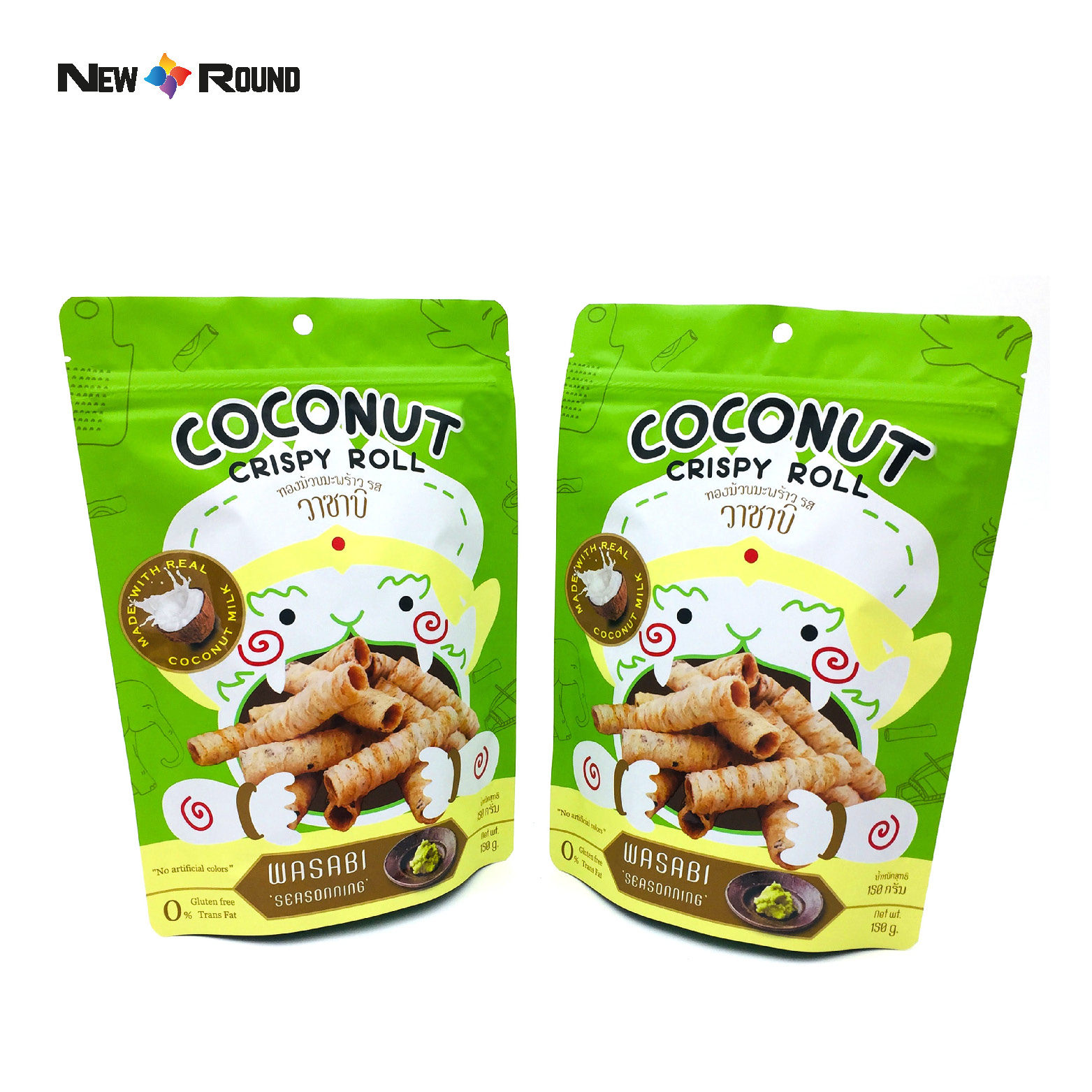 Custom Stand Up Pouch Eco Friendly Food Self Standing Material For Snack Packaging Bag