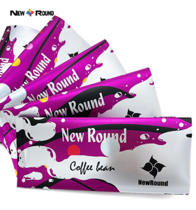 Promotion Customized Square Bottom Green Stand Up Foil Laminated Packaging Oneway Valve Coffee Bag