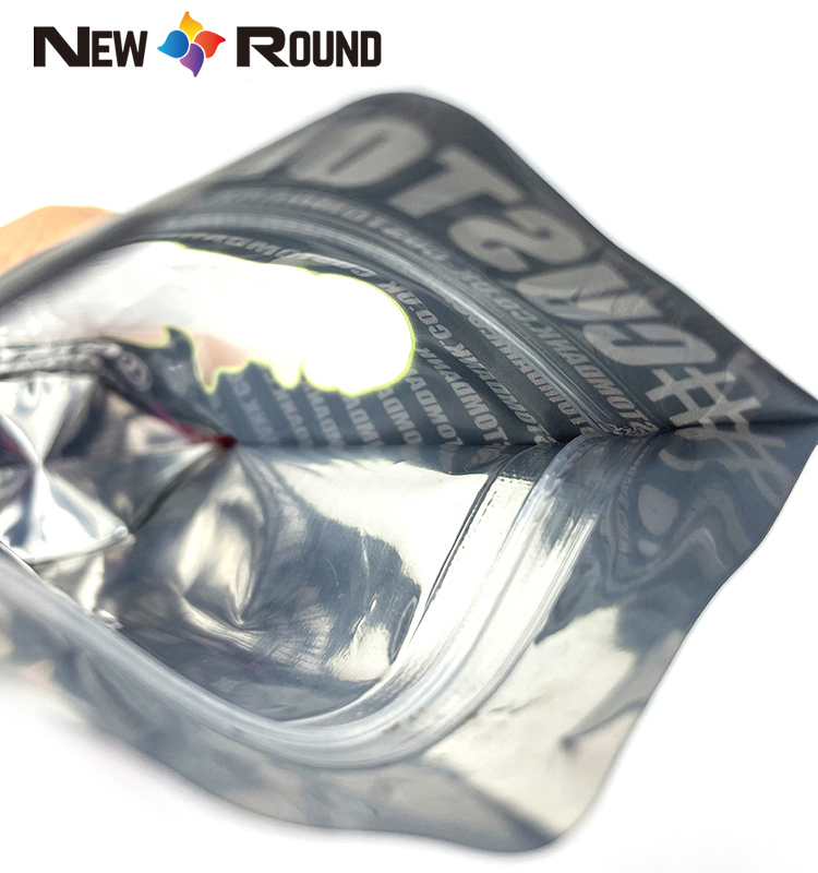 Custom Printed Laminated Aluminum Foil Zip Lock Bags with Logos Mini Flat Pouch Recyclable