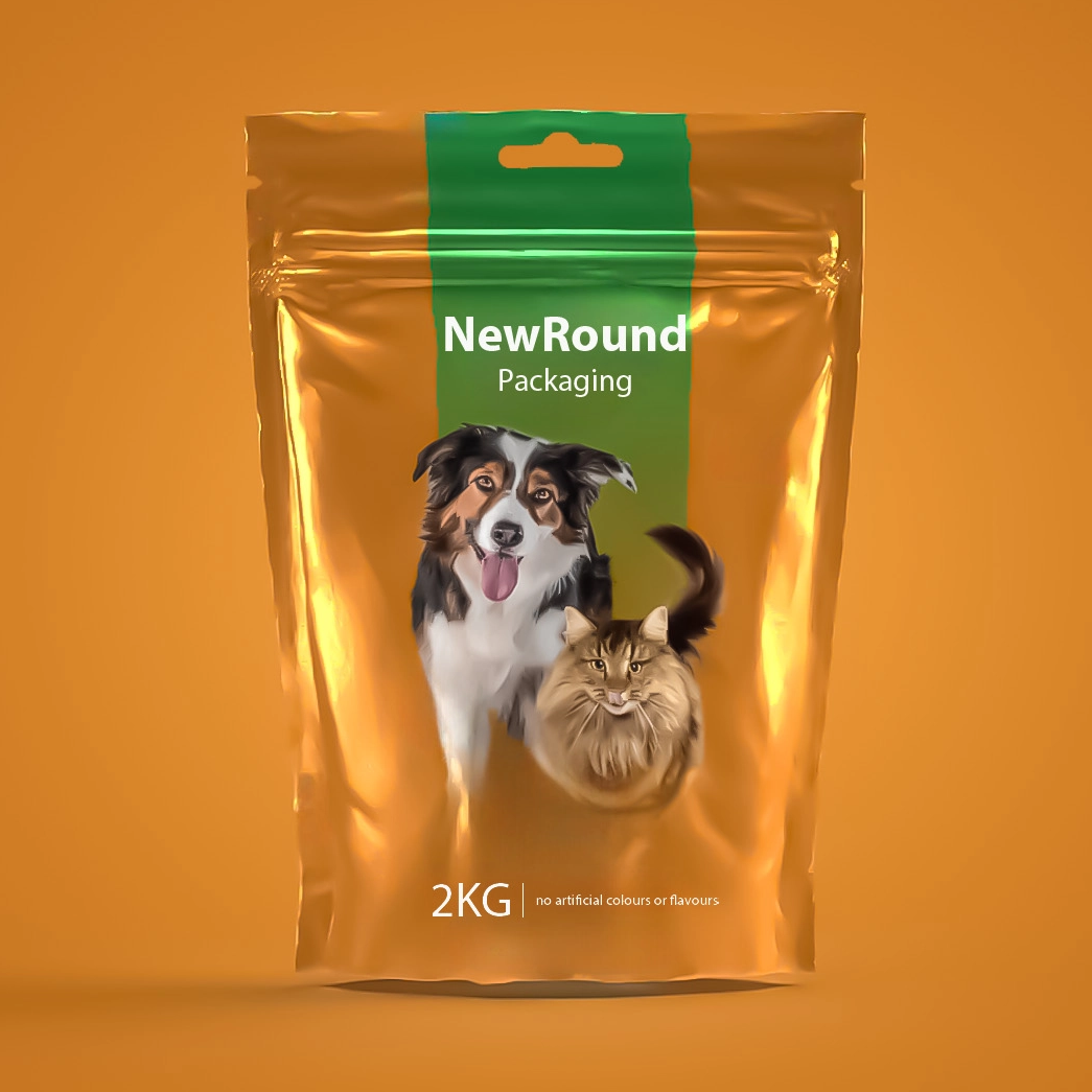 Pet Food Packaging with Recyclable Stand Up Design​