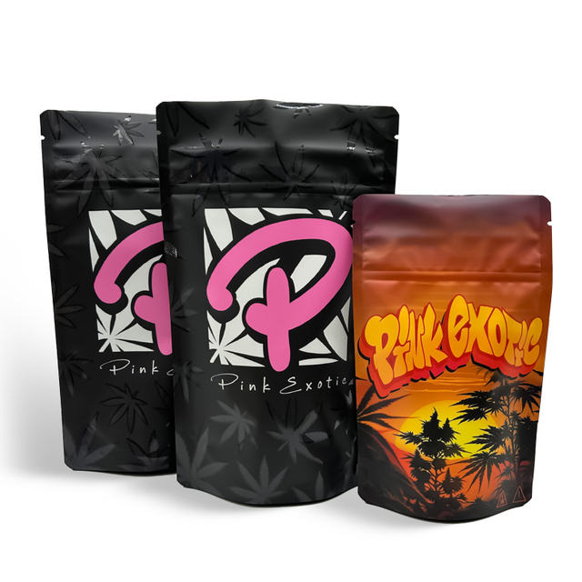 Stand Up Doypack Pouch Custom Printed Mylar Bag with Spot UV Glossy 7g 14g Smell Proof Mylar Bags Edible Packaging Bags 