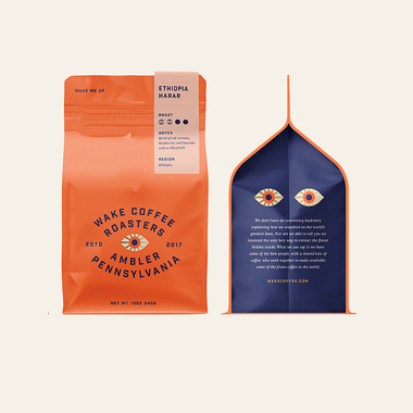Custom Printed Matt Oranger Coffee Bag