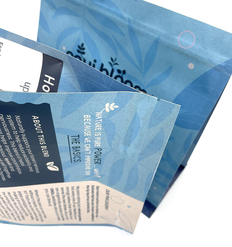 High Quality Matte Food Packaging Zipper Top Square Bottom Bag Plastic Bags
