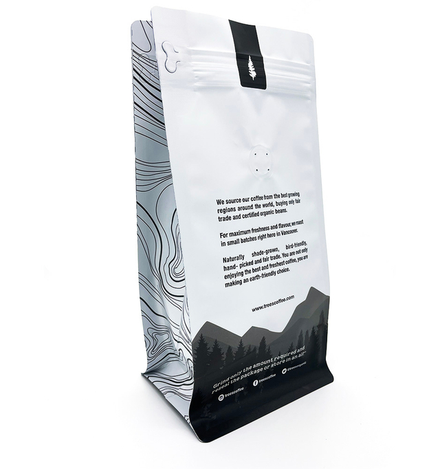 Customized Printed Color Dust Proof Fresh Keeping Coffee Nut Food Grade Flat Bottom Bag