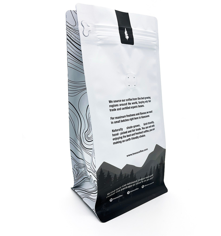 Customized Printed Color Dust Proof Fresh Keeping Coffee Nut Food Grade Flat Bottom Bag