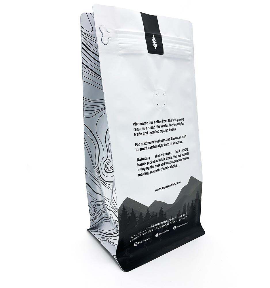 Customized Printed Color Dust Proof Fresh Keeping Coffee Nut Food Grade Flat Bottom Bag
