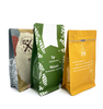 Custom Printing Flat Bottom Coffee Bean Packaging Bag Resealable Zipper From China Factory