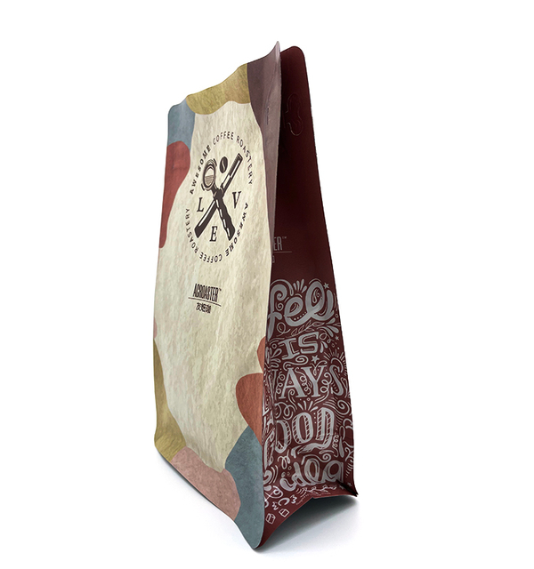 Coffee Beans Bag Custom Printed Bags With Valve And Zipper