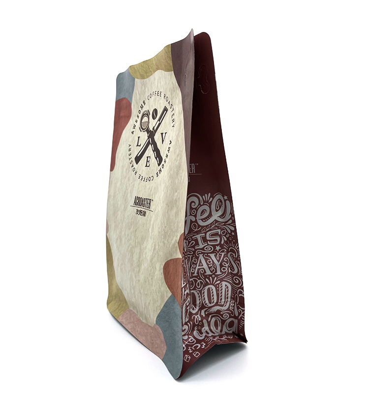 Coffee Beans Bag Custom Printed Bags With Valve And Zipper
