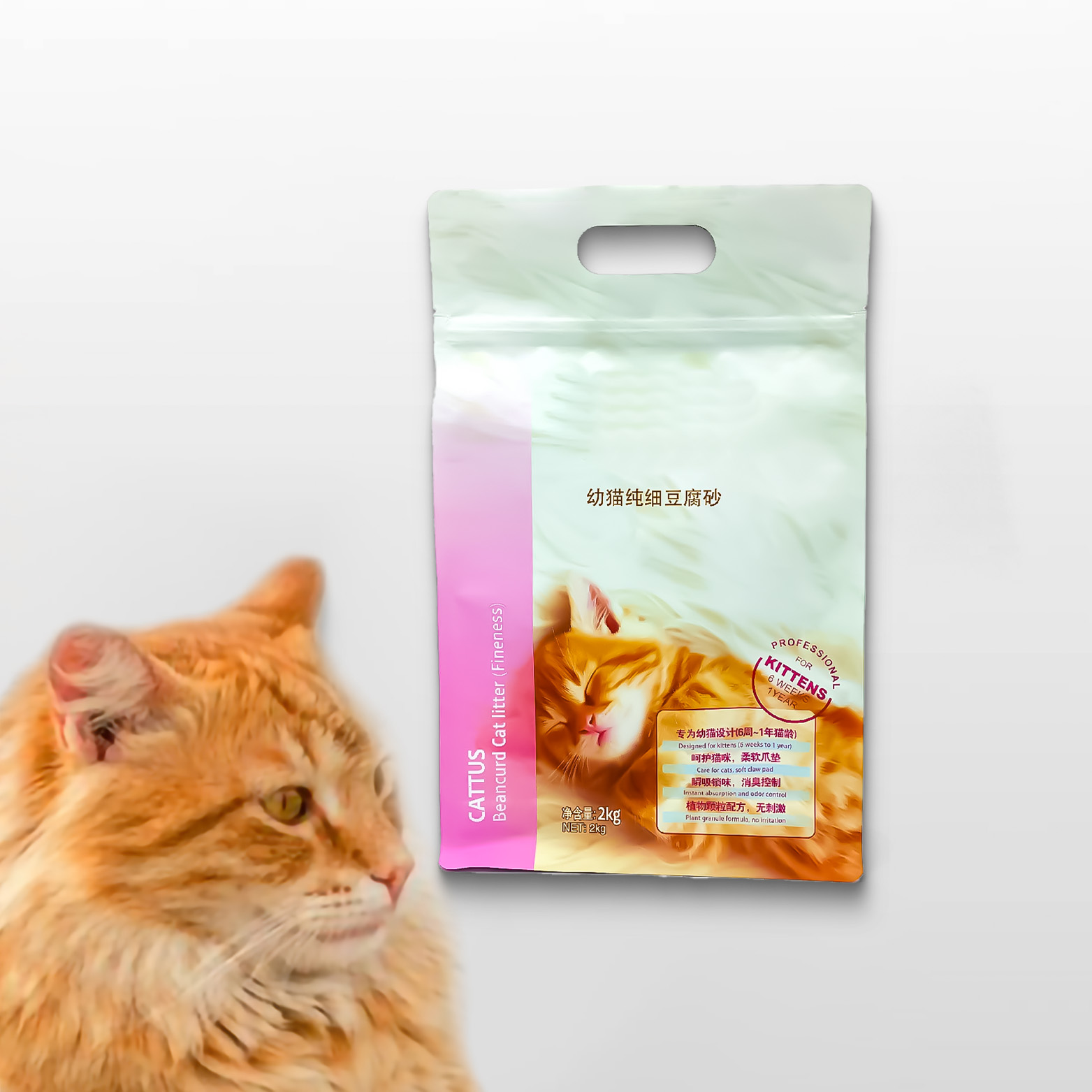 Gusseted Poly Dog Cat Travel Branded Fast Plastic Packaging Bag Packaged For Food Grade