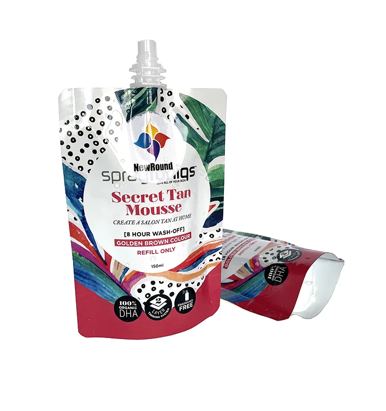 Custom Foil Stand Up Spout Packaging Pouches Bags