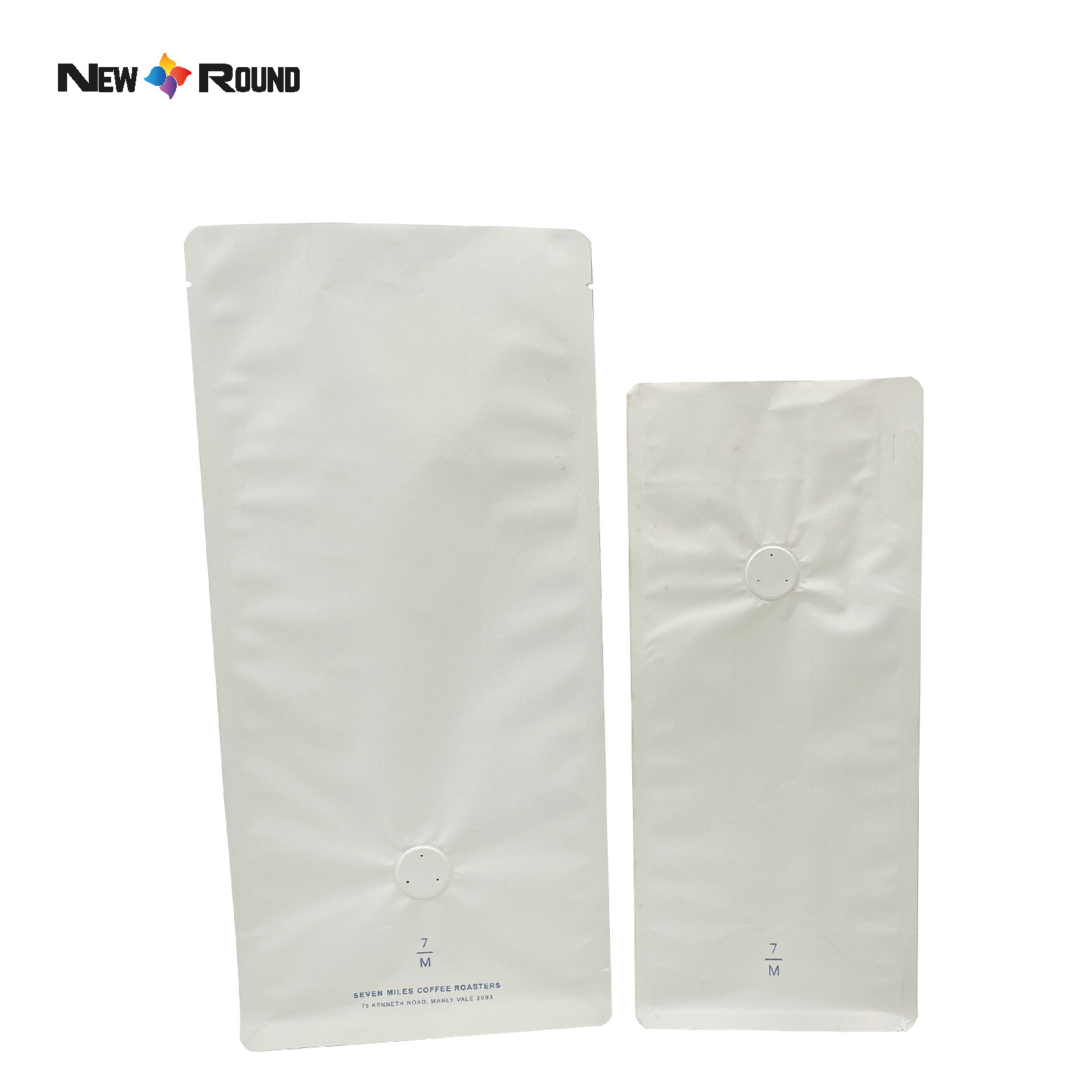 Custom Printing Cafe Powder Flat Bottom Coffee Bags with Sleeves