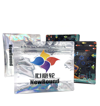 Foil Lined Zipper Square Packaging Flat Bottom Pouch With Window