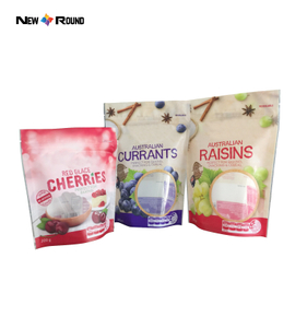 Mylar Snack Bag Ziplock Stand Up Pouches Kraft Paper Ziplock Bags Mixed Cashew Nuts Packaging Bags