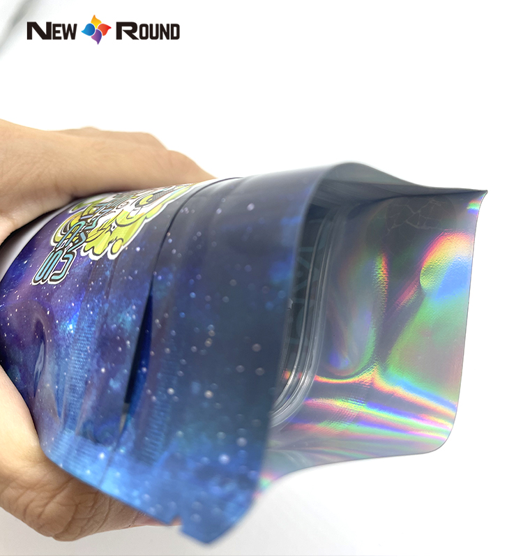 Custom Food Packaging Bag Plastic Bags Stand Up Pouch 3.5 Mylar Bag With Zipper