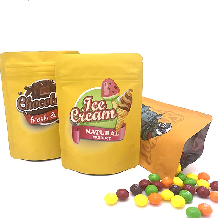 Ziplock Aluminum Packaging Bags Wholesale Zip Lock Plastic Holographic Childproof 3.5 Mylar Bags for Packaging