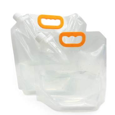 Wholesale Clear Transparent Plastic Stand Up Disposable Bag Drink Juice/water/liquid Spout Pouch with Handle