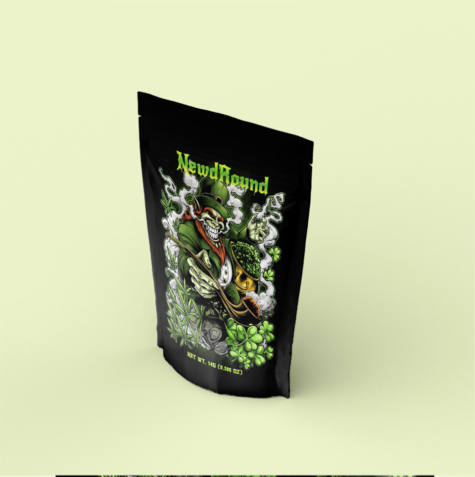 Holographic Cannabis Smell Proof Zip Lock Mylar Resealable Bags