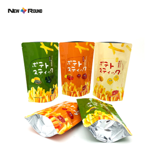 Custom Printed Beef Jerky Food Packaging Bags Three Sides Heat Seal Plastic Bag