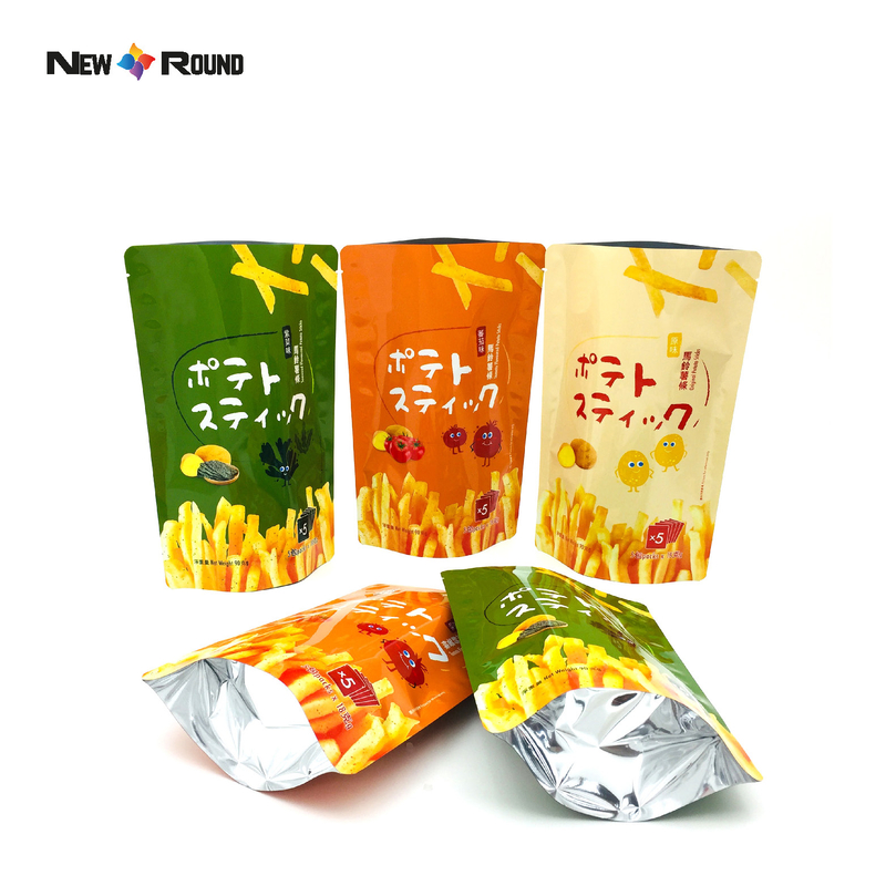 Custom Printed Beef Jerky Food Packaging Bags Three Sides Heat Seal Plastic Bag