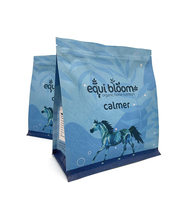 High Quality Matte Food Packaging Zipper Top Square Bottom Bag Plastic Bags