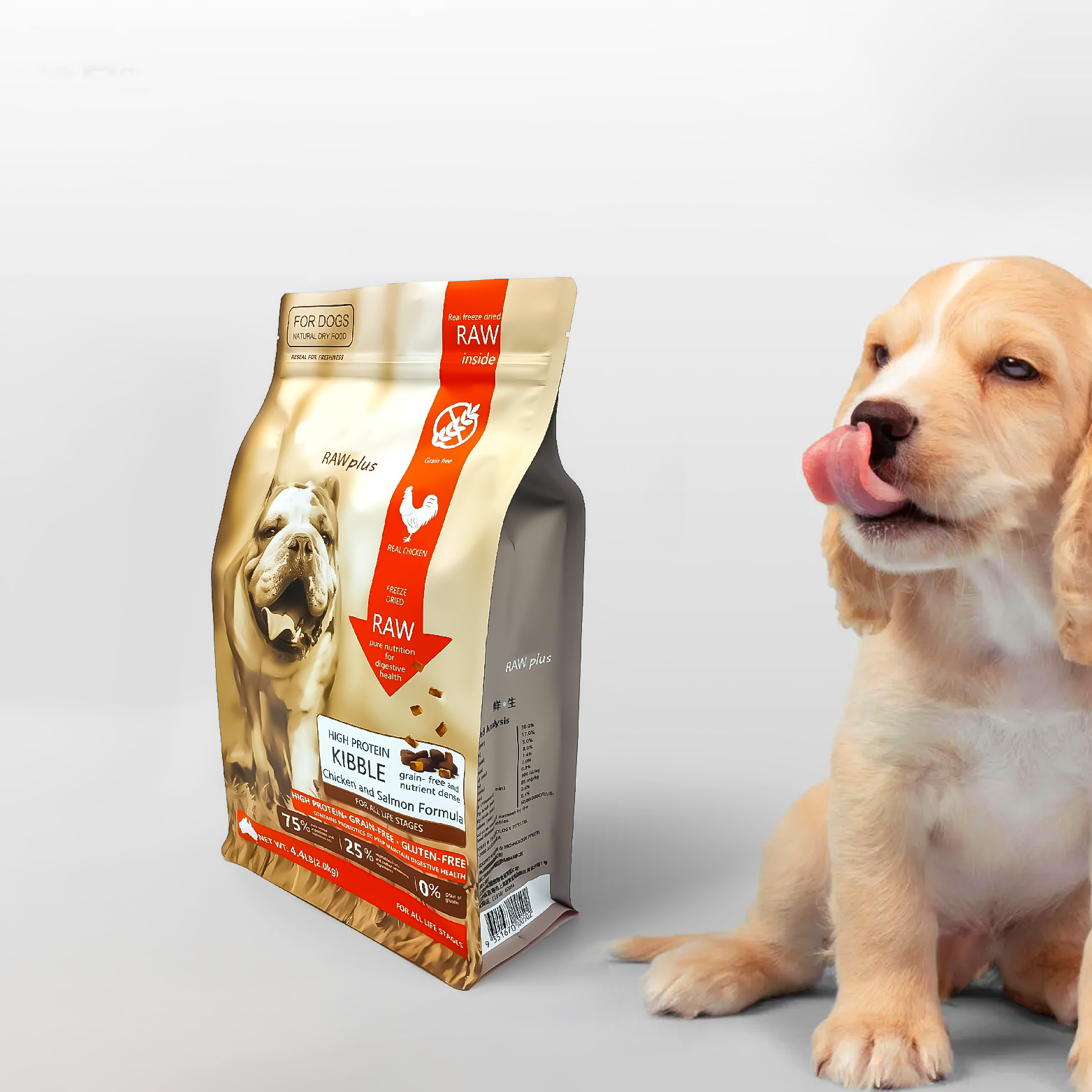 Gusseted Poly Dog Cat Travel Branded Fast Plastic Packaging Bag Packaged For Food Grade