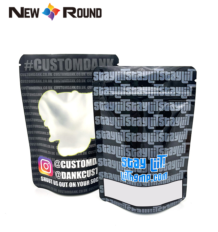 Custom Printed Laminated Aluminum Foil Zip Lock Bags with Logos Mini Flat Pouch Recyclable