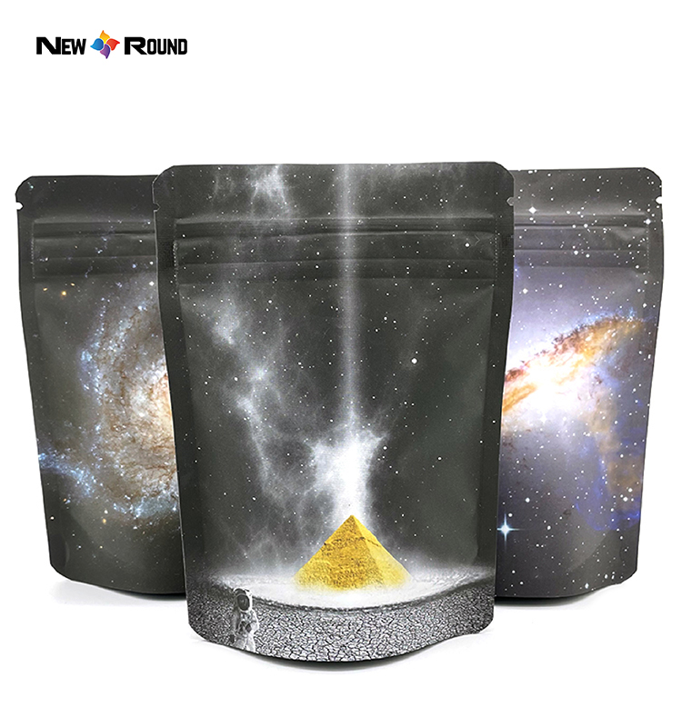 3.5g Mylar Bag Smell Proof Custom Printed Mylar Bags with Ziplock
