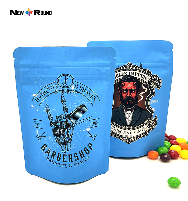 Smell Proof Airtight Foil Plastic Mylar Bags Laser Holographic Reusable Small Ziplock Packaging Mini Gummies Bag