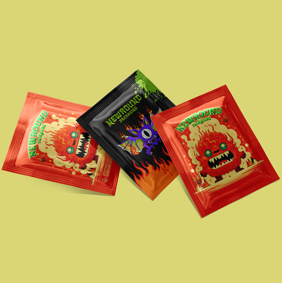 3-Side Pouches for CBD Flower Storage