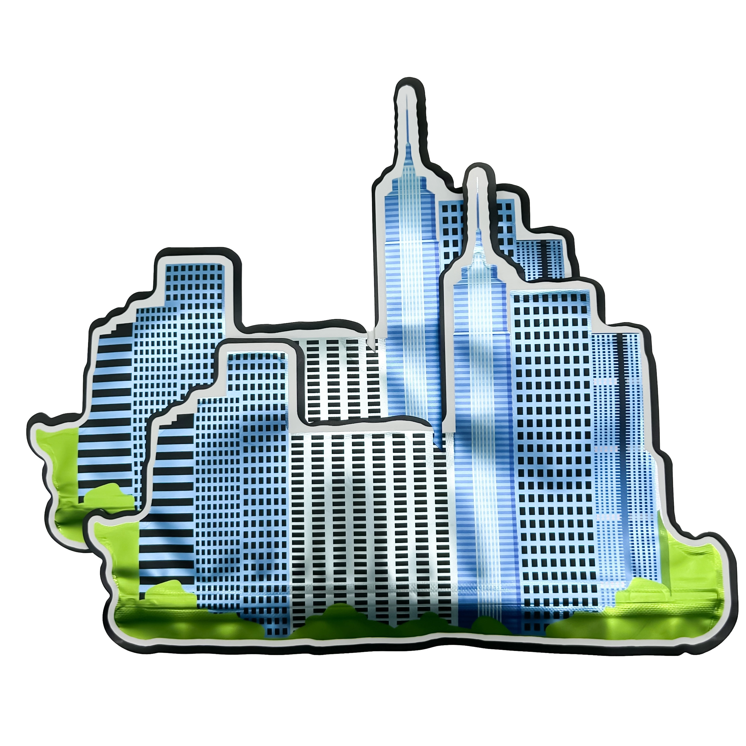 Diecut Shaped Packaging Irregular Ziplock 3.5 Smell Proof Logo Print Custom Design Die Cut Mylar Bags