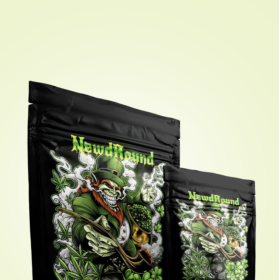 Holographic Cannabis Smell Proof Zip Lock Mylar Resealable Bags