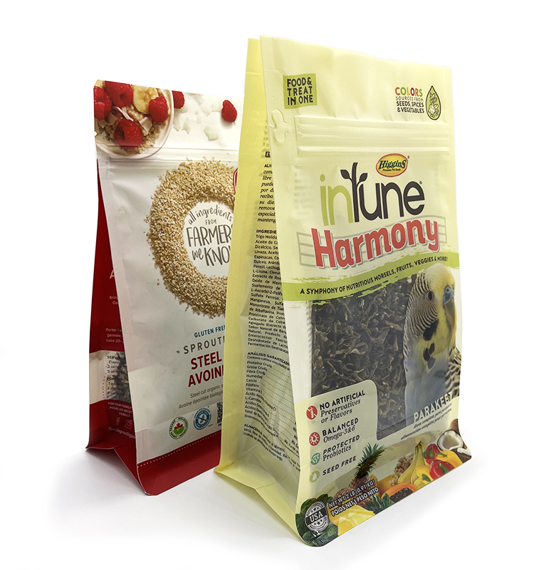 Tailored Dog Treats Bags Aluminum Foil Plastic Flat Bottom Pet Food Packaging Bag