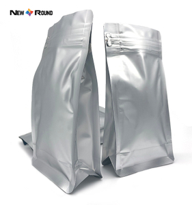 Custom Food Packaging Bag Flat Bottom Pouch Ziplock Bag For Coffee Square Bottom Box Pouch