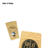 Customized Label Plastic Kraft Paper Pouch One Way Valve Roasted Bean Flat Bottom Coffee Bag Packaging