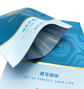 Custom Printed Coffee Bean Packaging Recyclable Square Bottom Box Pouch